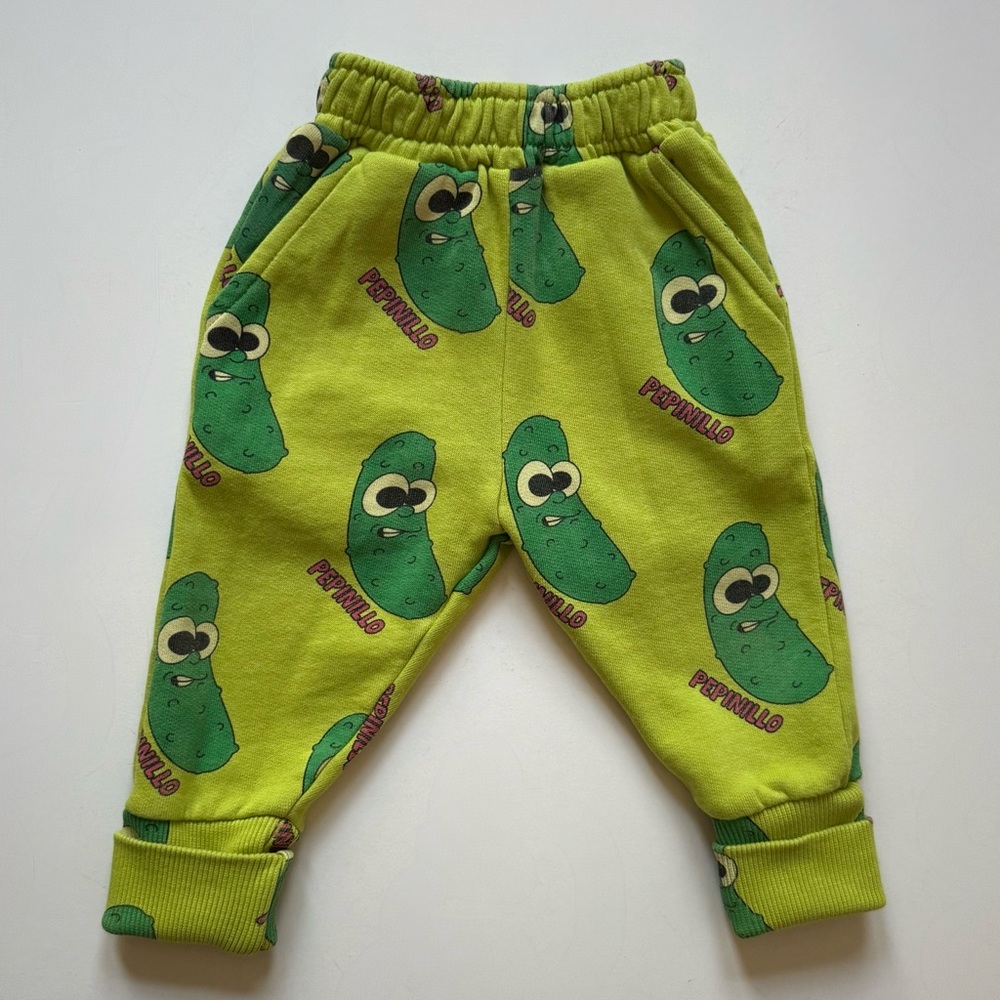 Hugo Loves Tiki Kids Unisex Pickles Sweatpants - Green - Size 6-12M - Picture 2 of 10